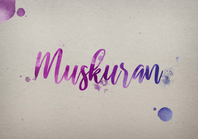Free photo of Muskuran Watercolor Name DP