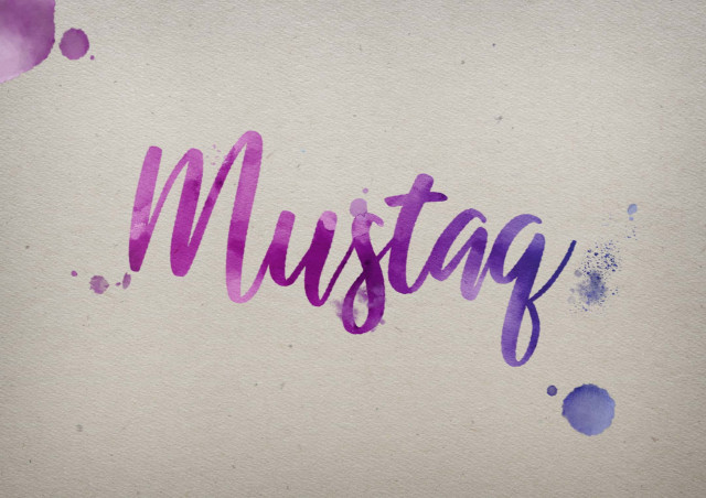 Free photo of Mustaq Watercolor Name DP