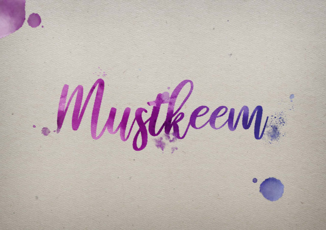 Free photo of Mustkeem Watercolor Name DP