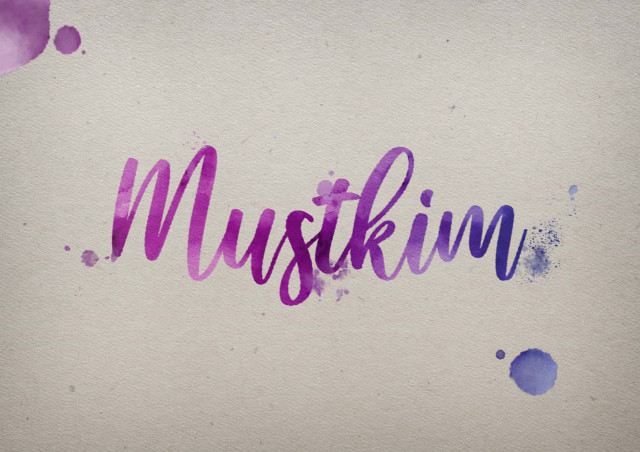 Free photo of Mustkim Watercolor Name DP