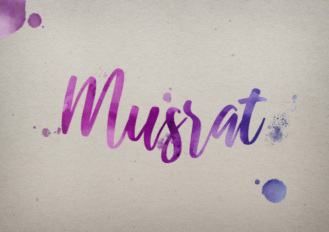 Free photo of Musrat Watercolor Name DP