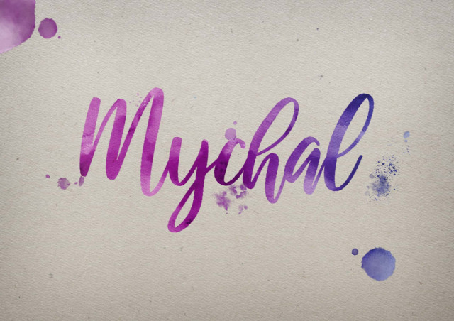 Free photo of Mychal Watercolor Name DP