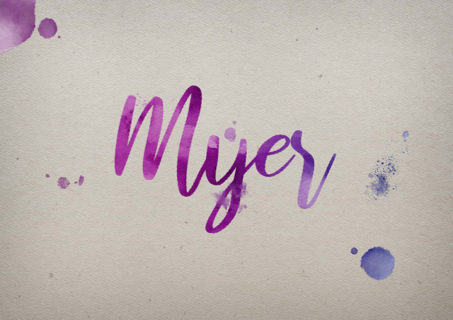 Free photo of Myer Watercolor Name DP