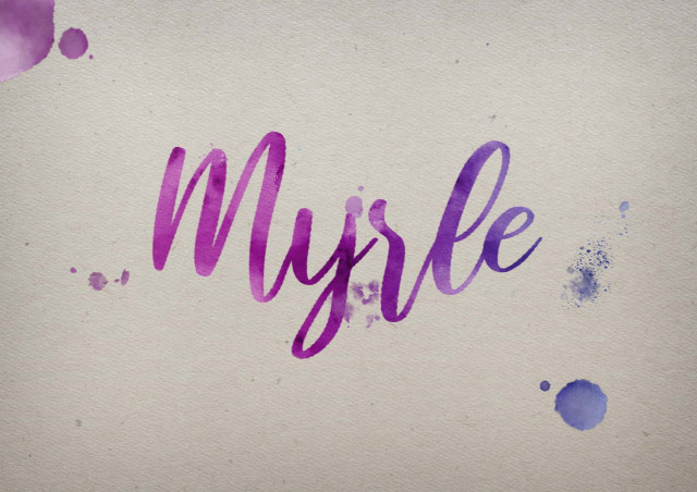 Free photo of Myrle Watercolor Name DP