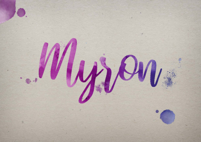 Free photo of Myron Watercolor Name DP