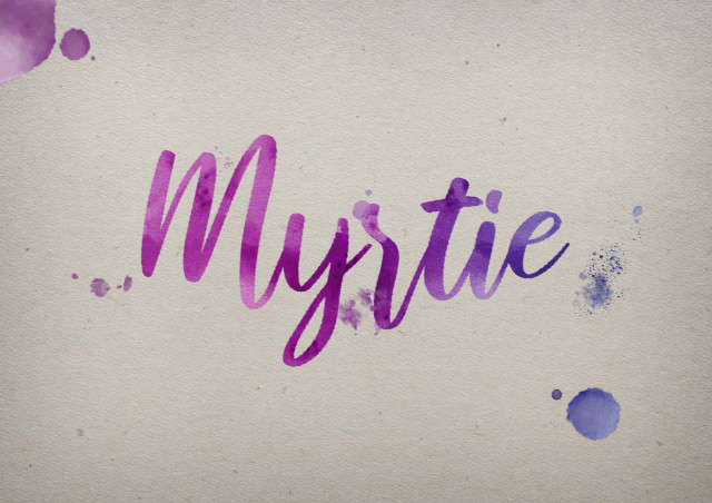Free photo of Myrtie Watercolor Name DP