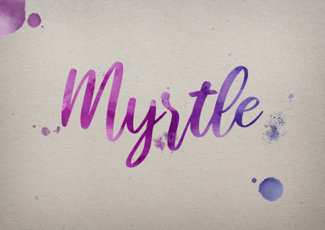 Free photo of Myrtle Watercolor Name DP