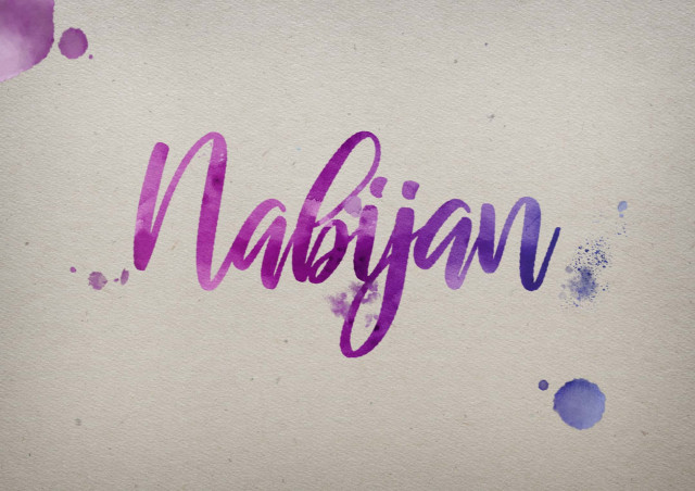Free photo of Nabijan Watercolor Name DP