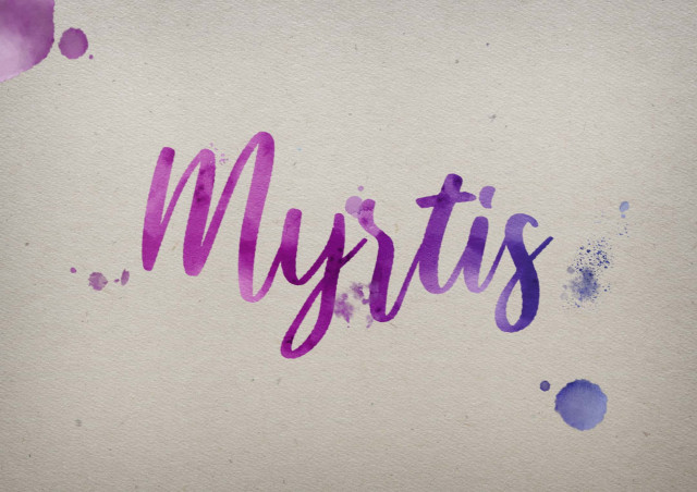 Free photo of Myrtis Watercolor Name DP