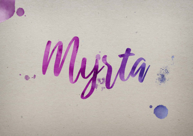 Free photo of Myrta Watercolor Name DP