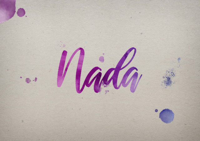 Free photo of Nada Watercolor Name DP