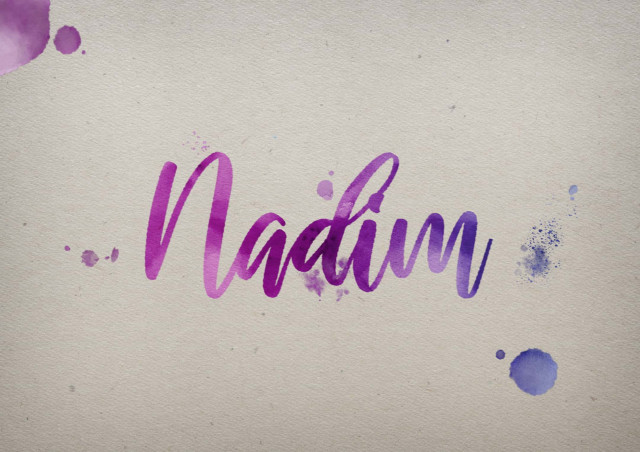Free photo of Nadim Watercolor Name DP