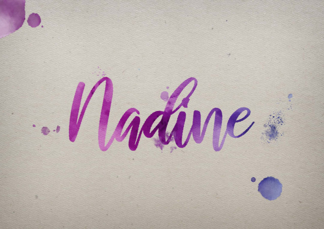 Free photo of Nadine Watercolor Name DP