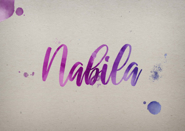 Free photo of Nabila Watercolor Name DP