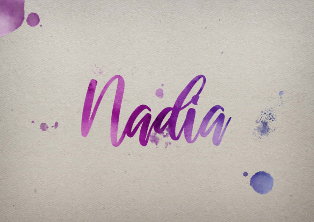 Free photo of Nadia Watercolor Name DP