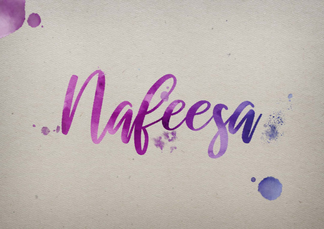 Free photo of Nafeesa Watercolor Name DP