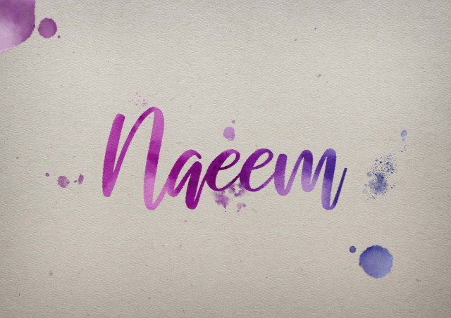 Free photo of Naeem Watercolor Name DP