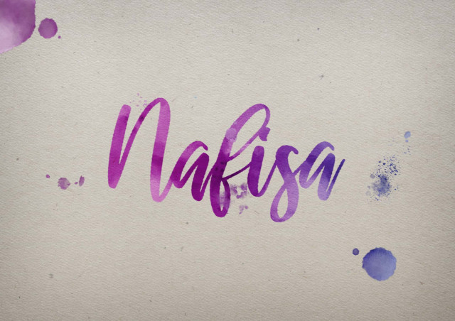 Free photo of Nafisa Watercolor Name DP