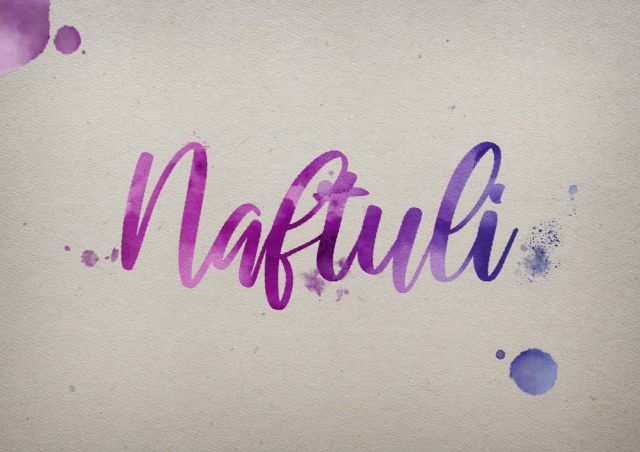 Free photo of Naftuli Watercolor Name DP