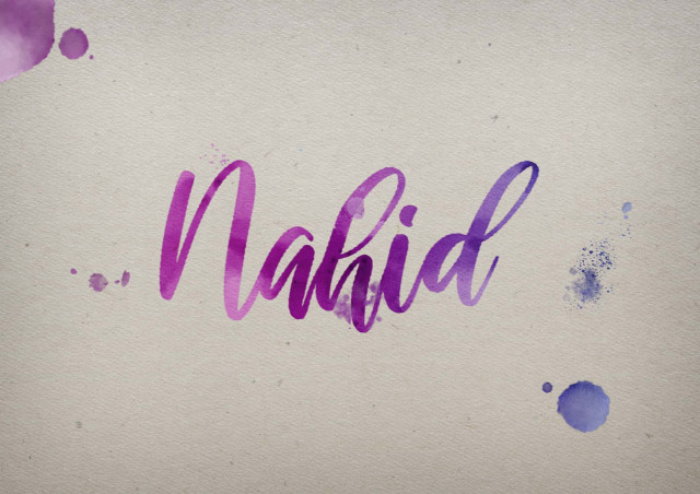 Free photo of Nahid Watercolor Name DP