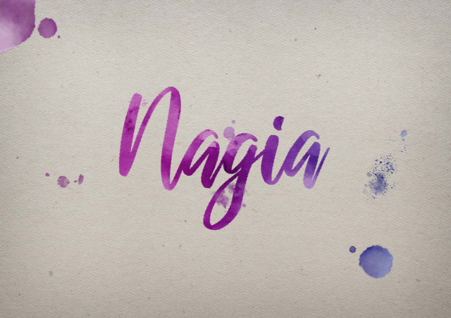 Free photo of Nagia Watercolor Name DP