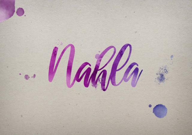 Free photo of Nahla Watercolor Name DP