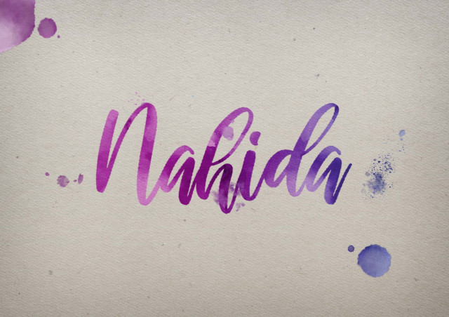 Free photo of Nahida Watercolor Name DP