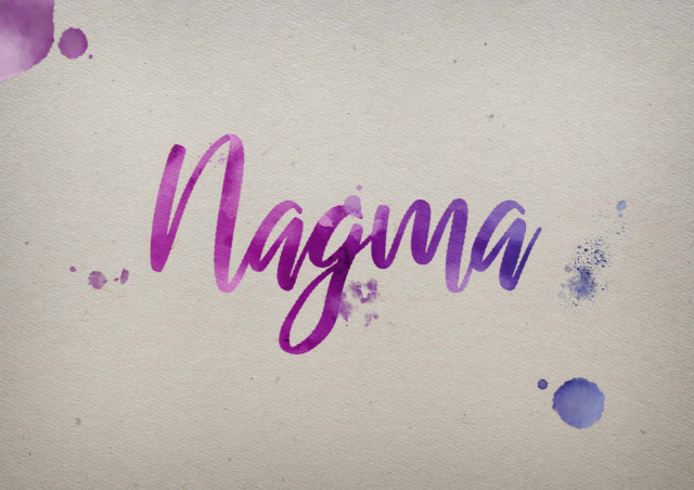 Free photo of Nagma Watercolor Name DP