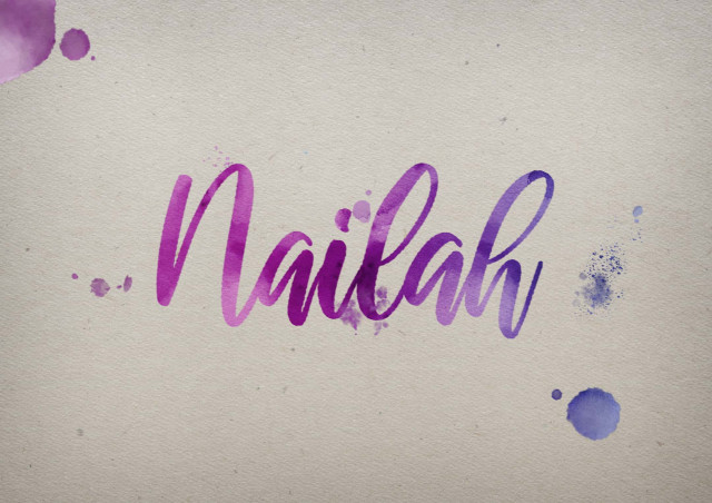 Free photo of Nailah Watercolor Name DP