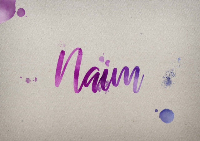 Free photo of Naim Watercolor Name DP
