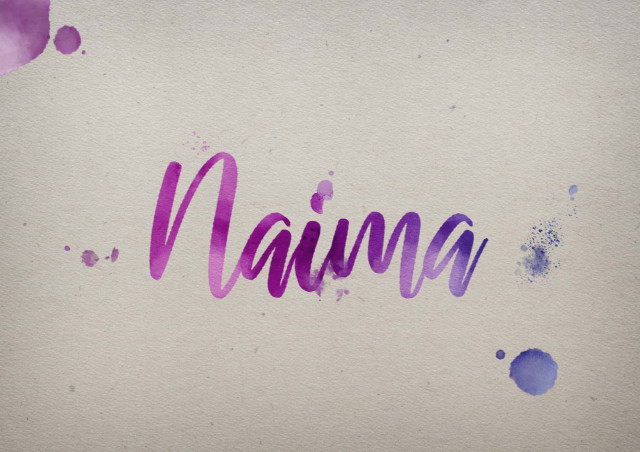 Free photo of Naima Watercolor Name DP