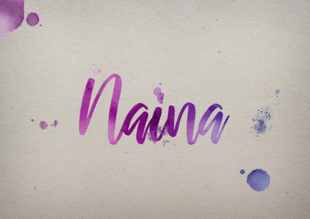 Free photo of Naina Watercolor Name DP