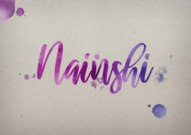 Free photo of Nainshi Watercolor Name DP