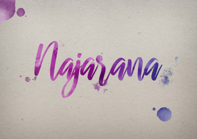 Free photo of Najarana Watercolor Name DP