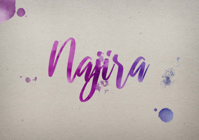 Free photo of Najira Watercolor Name DP