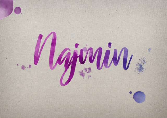 Free photo of Najmin Watercolor Name DP