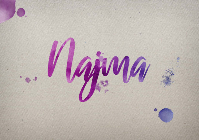 Free photo of Najma Watercolor Name DP