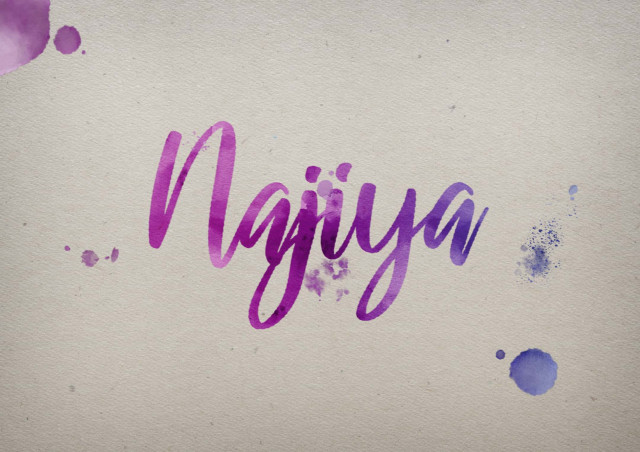 Free photo of Najiya Watercolor Name DP