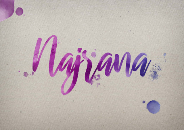 Free photo of Najrana Watercolor Name DP