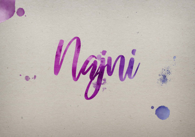 Free photo of Najni Watercolor Name DP