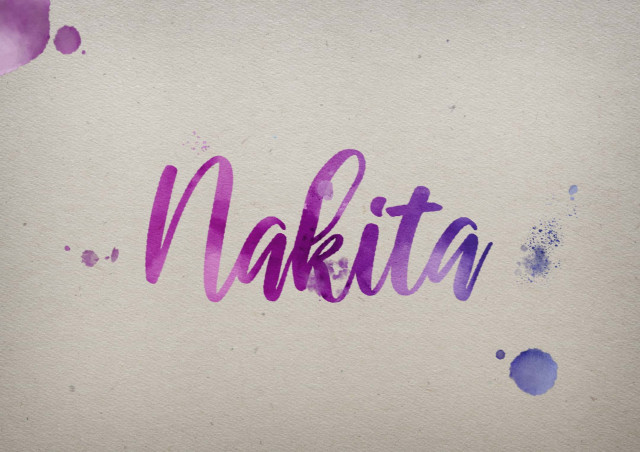 Free photo of Nakita Watercolor Name DP