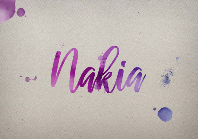 Free photo of Nakia Watercolor Name DP