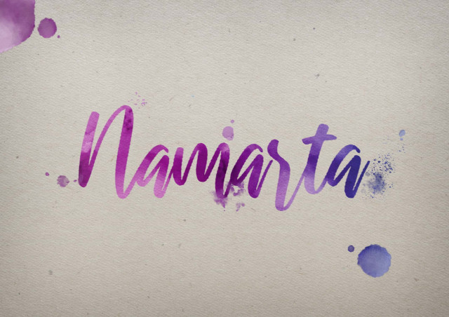 Free photo of Namarta Watercolor Name DP