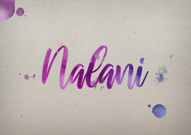 Free photo of Nalani Watercolor Name DP