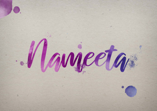 Free photo of Nameeta Watercolor Name DP