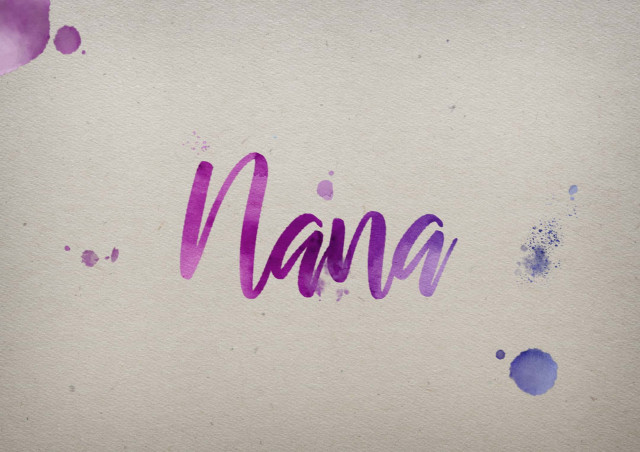 Free photo of Nana Watercolor Name DP