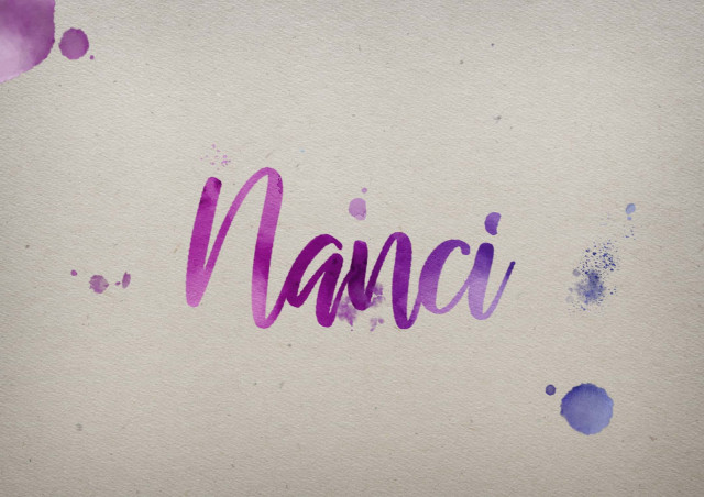 Free photo of Nanci Watercolor Name DP