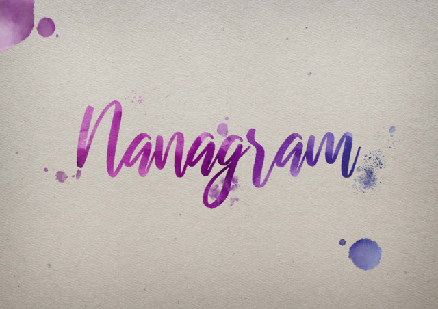 Free photo of Nanagram Watercolor Name DP
