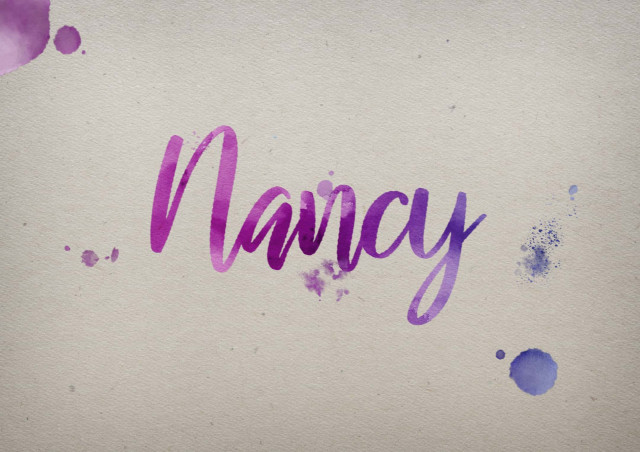 Free photo of Nancy Watercolor Name DP