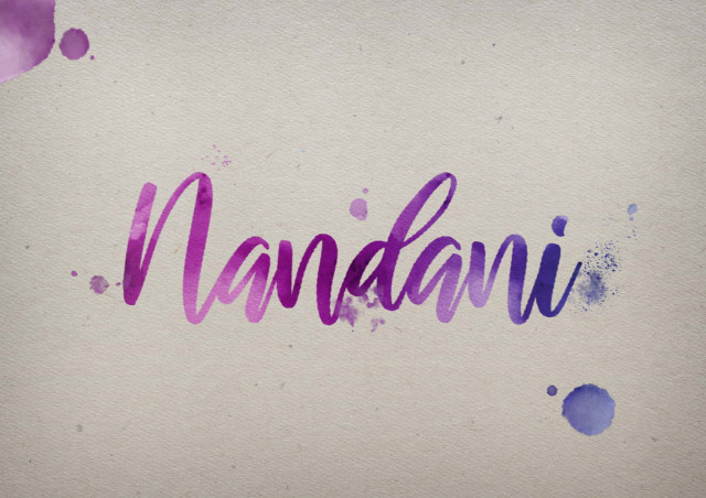 Free photo of Nandani Watercolor Name DP